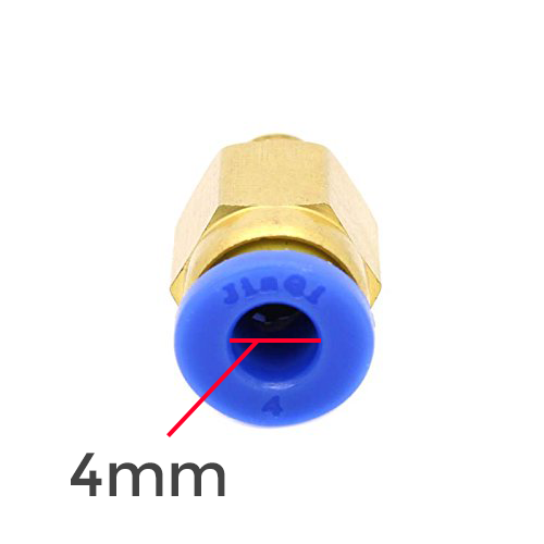 2 Raccordi Pneumatici PC4-M5 In Ottone Per Stampante 3D XYZ Da Vinci Jr 1.0 / Mini