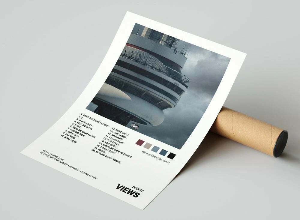Drake - Views Album Cover Poster Unframed | EBay