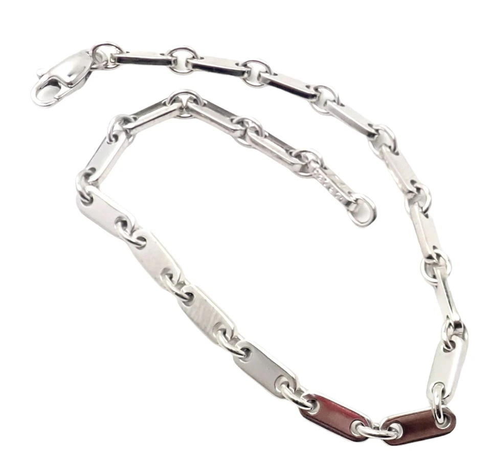 ¡Auténtico! Brazalete de eslabones de fidelidad de oro blanco de 18 quilates Vinage Cartier Foto 3 de 4