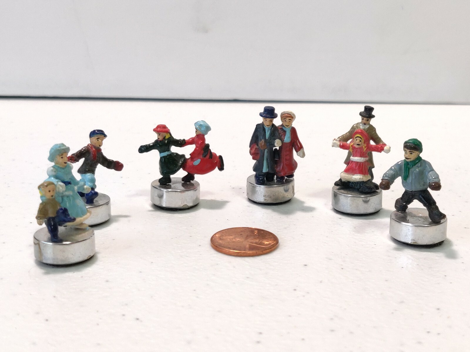 Vintage miniature tiny plastic Christmas figures craft decoration Lot