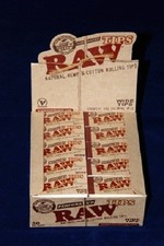 50 PKS Full Box RAW Wide Perforated Natural Unrefined Hemp & Cotton 2500 TIPS
