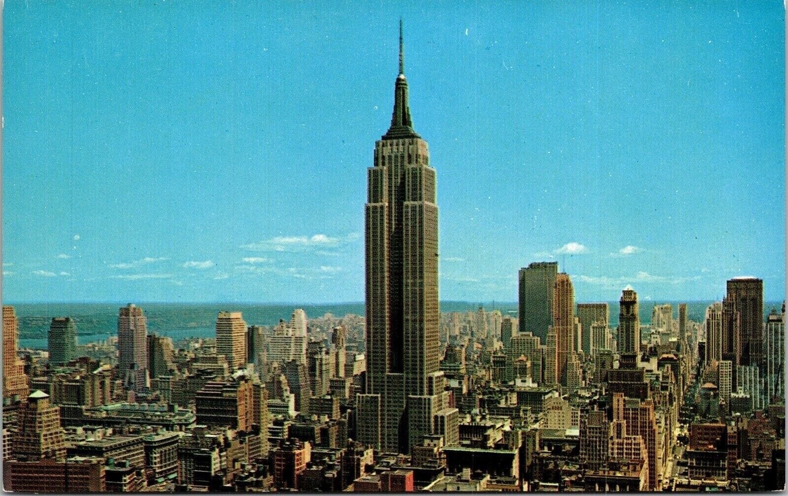 Empire State Building New York City New York Downtown Skyline Chrome Postcard