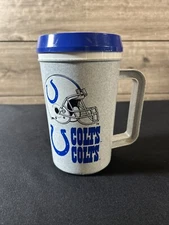 Indianapolis Colts gray team NFL super thermos travel mug 28 Ounces Capacity VGC
