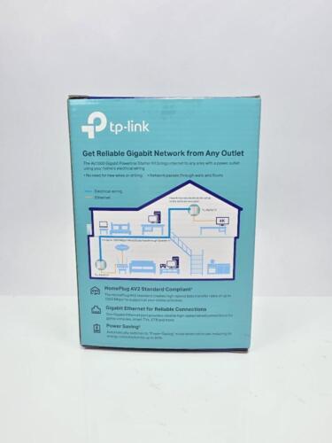 TP-Link Powerline Ethernet Adapter Starter Kit - AV1000 Gigabit Port - OPEN BOX - Photo 3/9