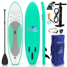 SereneLife 10ft Inflatable Stand Up Paddle Board SUP W Accessories - Pink