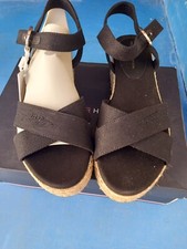 Tommy Hilfiger Signature Flatform Sandals Black Size 38