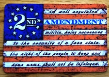 2nd Amendment flag 2A Constitution Bill of Rights 2x3 refrigerator fridge magnet