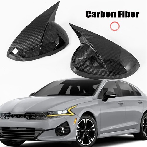 REAL CARBON FIBER M STYLE SIDE VIEW MIRROR COVER ADD ON OVERLAY FOR 21-24 KIA K5 - Picture 2 of 11