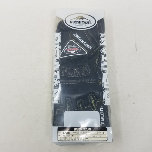 Kushitani K5016 GPR 3 Zylon Black Motorcycle Gloves Calfskin Hamamatsu Japan XL