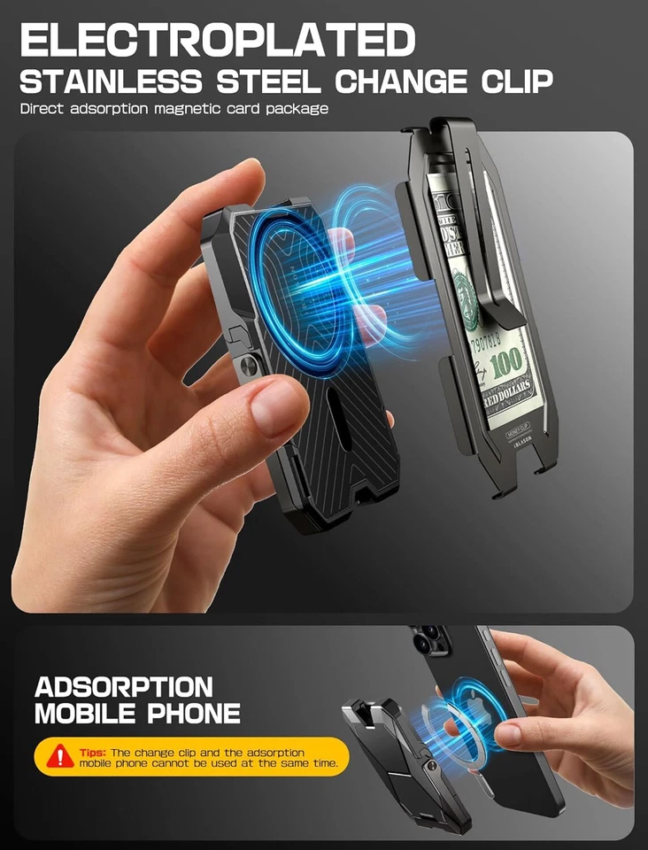 Carteira i-Blason MagSafe com clipe de dinheiro suporte magnético iPhone Series suporte para cartão - Imagem 2 de 4