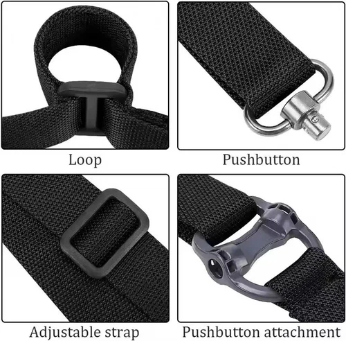 Tactical 1/2 Point Sling Swivel Adjustable Rifle Gun Sling Strap w/ MLOK Swivel - Bild 4 von 11