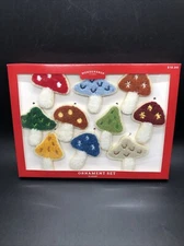 Target Wondershop 2024 Colorful Mushrooms Fabric Mini Christmas Ornament Set 10