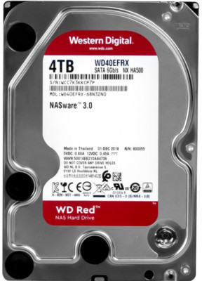 FESTPLATTE WD RED WD40EFRX NX HA500 4TB 5.4K 64MB SATA III NASWARE 3.0 3.5''