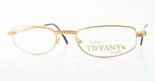 LIFE by TIFFANY Lunettes Eyeglasses T469 54-20 140 C4 23K Gold Plated 90s Ita...