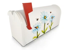 Mailbox Magnet (Partial Cover) Daisy Trio for White Mailbox with Bees