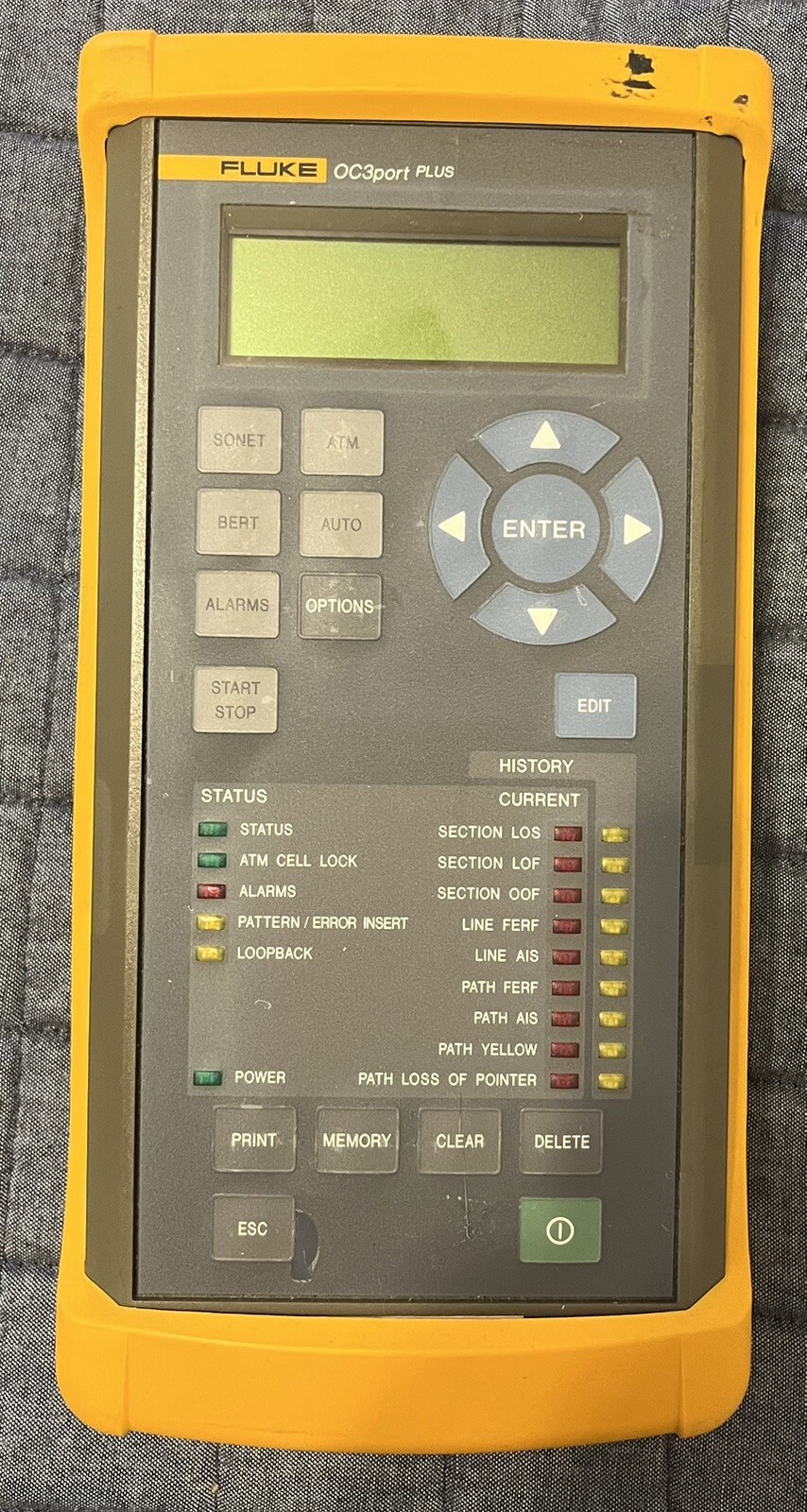 Fluke OC3port Plus Handheld ATM Tester OC3/ATM Analyzer (no AC Adapter Supplied