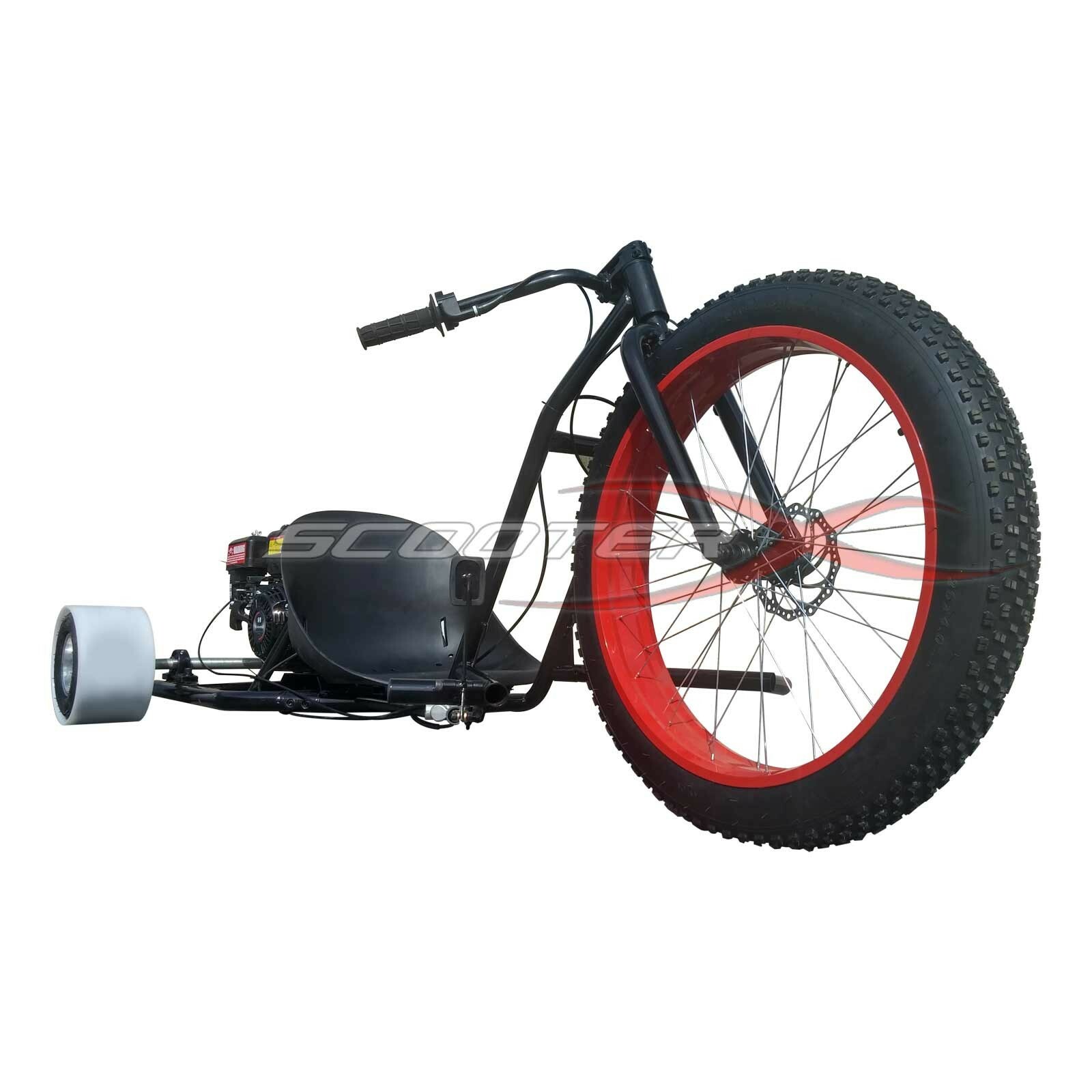 Drift Trike Gas Powered 6.5HP 3 Wheel Big Red Cart Go Kart Bike Motor  Wheeler