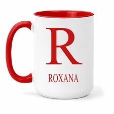 Roxana Nom & Initiales Tasse - Cadeau En Nombreux Couleurs Pour Thé Ou Café