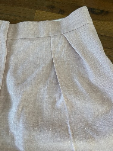 Max Mara Pants Linen Blend Pale Pink Trouser Women's Size 10 32.5” X 29 READ - Picture 11 of 23