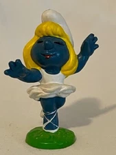 Vintage, Smurfs, Peyo, Schleich, 20098 Smurfette Ballerina 1978
