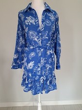 NWOT Zara L 100% Cotton Button Down relaxed Summer mini dress Orig Price $89