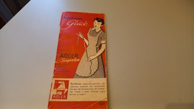 Adler Superba 153 Nähmaschinen Bedienungsanleitung  Handbuch Gebrauchsanleitung