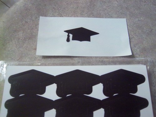 450 Graduation Stickers Black Cap with Tassel - Party Decor - School Scrapbook - 第 2/11 張圖片