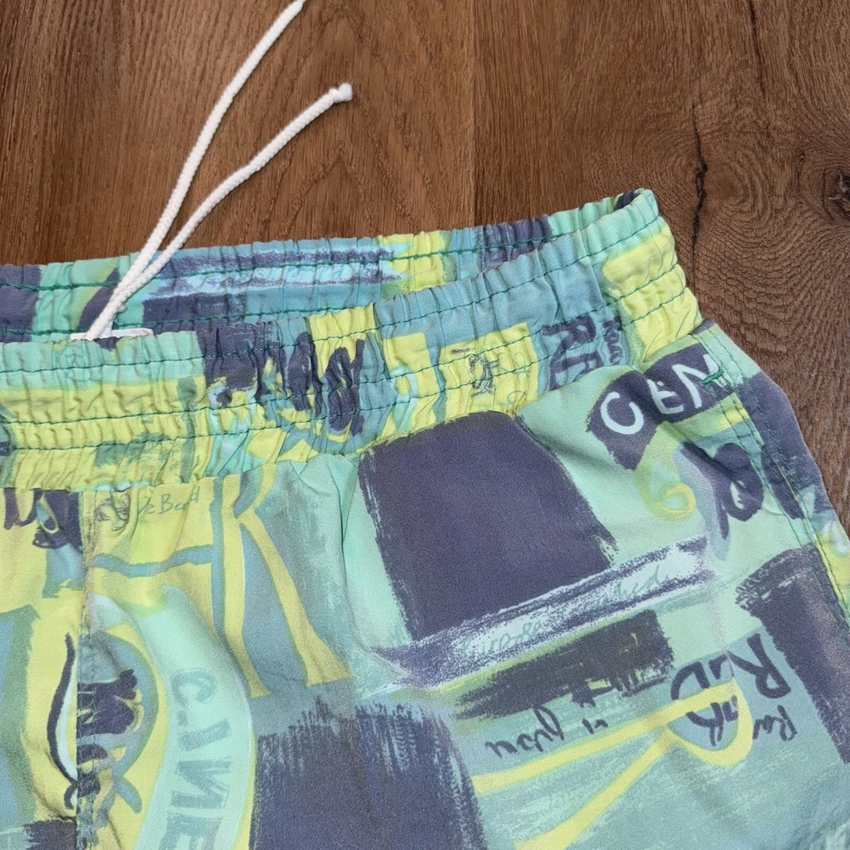 Vintage Jockey Swim Trunks Shorts Mens Large All Over Print Festival 80s - Image 2 of 4