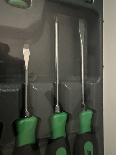 SNAP ON TOOLS SGDXW120B G 12pc GREEN Soft Grip Combination Screwdriver Set NEW - Bild 9 von 14