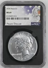 2024 $1 Peace Silver Dollar NGC MS69 Black Core.