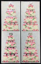 Mrs. Grossman  s FOILED WEDDING CAKE Stickers.4 Squares.1996.Retired.Reflections.
