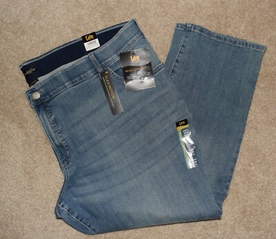 New Womens Lee Jeans 30W Petite Regular Fit Straight Leg Mid