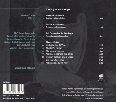 FIN' AMOR ENSEMBLE MARTIN CODAX: CANTIGAS DE AMIGO NEW CD