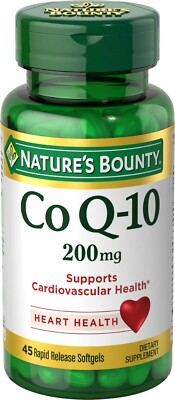  Natures Bounty Co Q-10 Q10 CoQ10 200 mg 45 ct Heart Health  