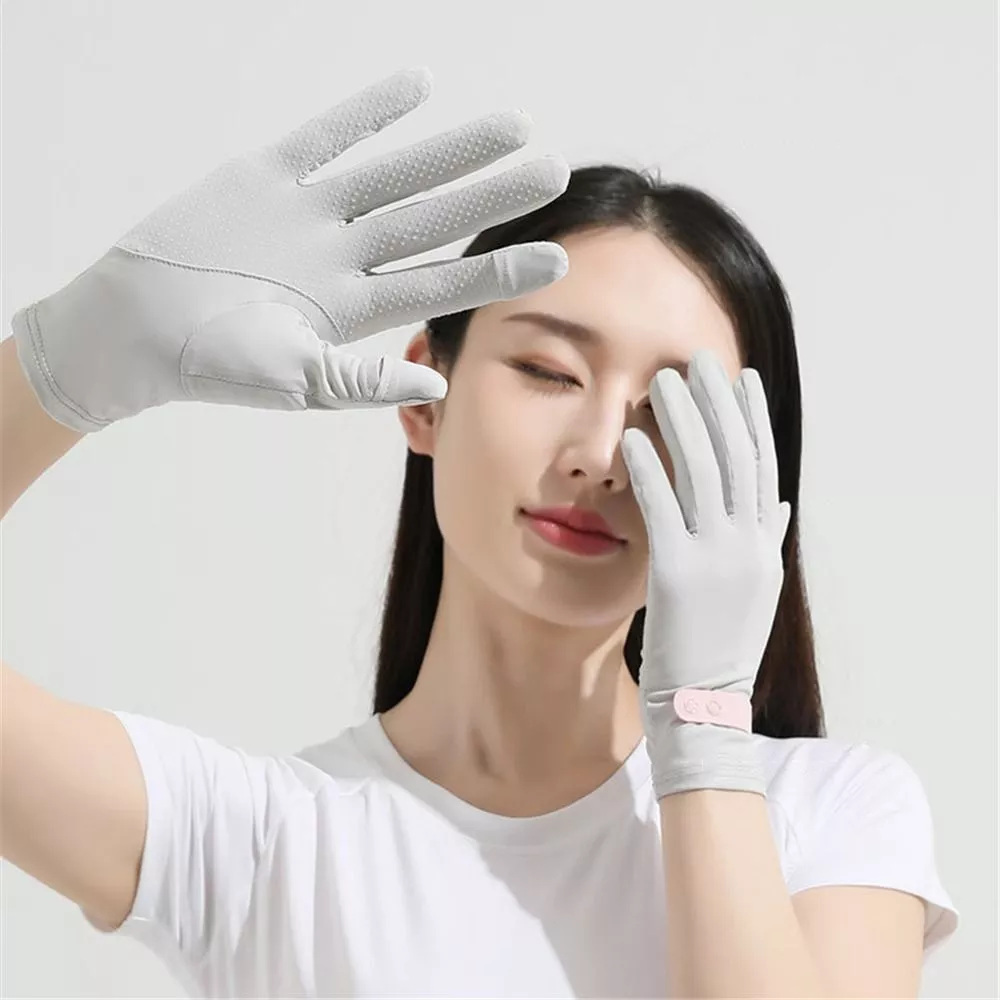 Driving Thin Anti-UV Sun Protection Gloves Sunscreen Ice Silk Gloves  Mittens