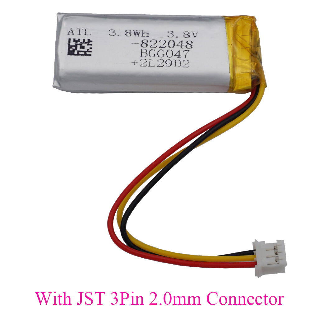 1pcs 3.8V 1000mAh 3.8Wh Li Lipo Battery 822048 MX1.2 For Valve Index - Foto 5