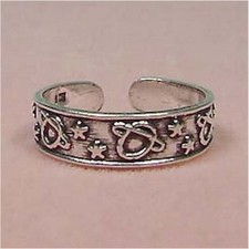 Sterlingsilber - Saturn & Star Zehen Ring (TR104)