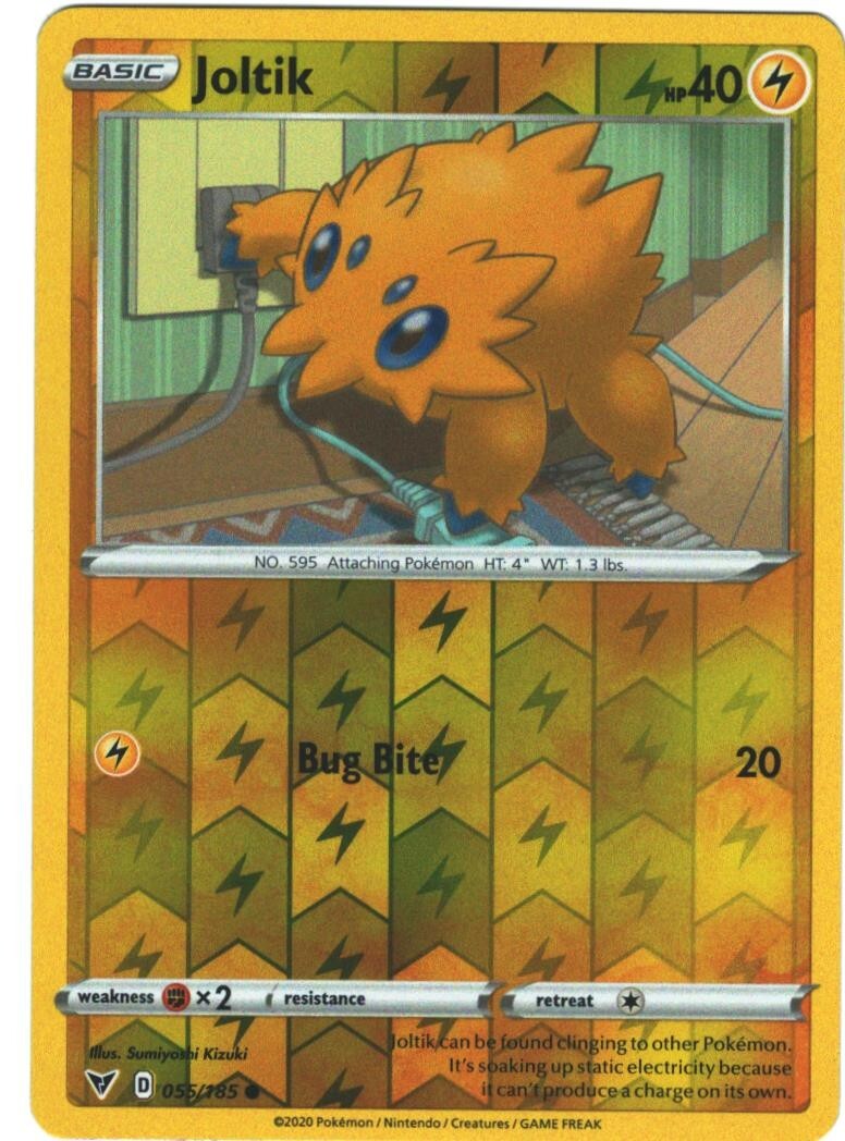 Joltik 55/185 Vivid Voltage Reverse Holo Common Pokemon Card Pokémon TCG 055