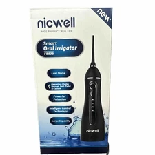 Nicwell Rechargeable Portable Smart Dental Oral Irrigator F5025 Black Cordless