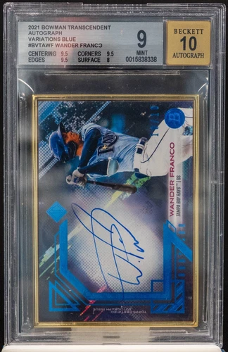Wander Franco 2021 Bowman Transcendent Blue Variation RC Auto /10 BGS 9/10 MINT