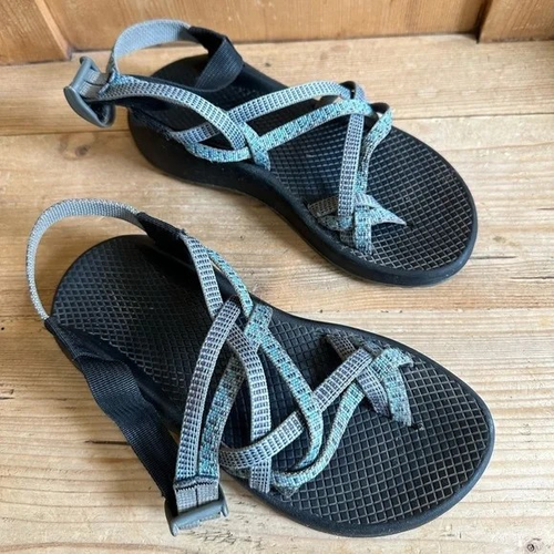 Chaco Women's Sport Hiking Beach Outdoor Strappy ZX2 Sandals Aztec Blue Size 6