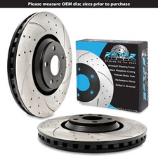 FRONT VENTED 340mm BRAKE DISCS PAIR FOR AUDI TT 3.2 VR6 TFSI QUATTRO 2006-2014