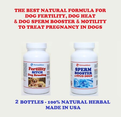 SPERM BOOSTERS FOR STUD DOG AND FERTILITY FEMALE  (240 Capsules - Made in USA)