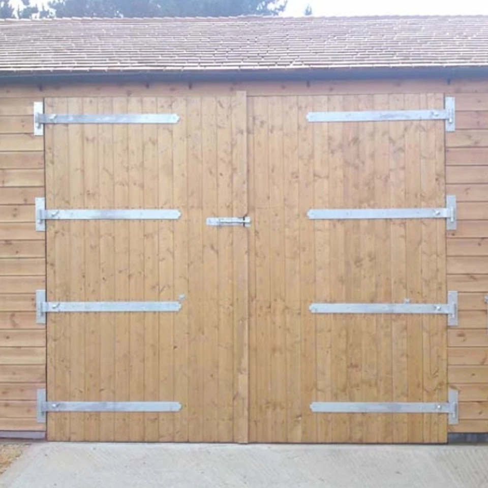 2x STRAIGHT Hook & Band Hinges 600mm/24" GALVANISED HEAVY Door Gate Shed Barn - Image 3 of 3