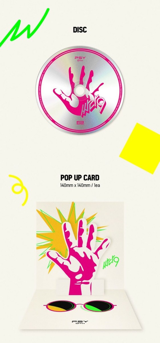 K-POP PSY 9th Album [SSADA9/싸다9] CD+72p P.Book+Pop-Up Card+