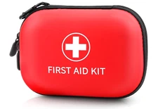 All-in-One Compact First Aid Kit with Waterproof Hard Shell Case - 100 PCS