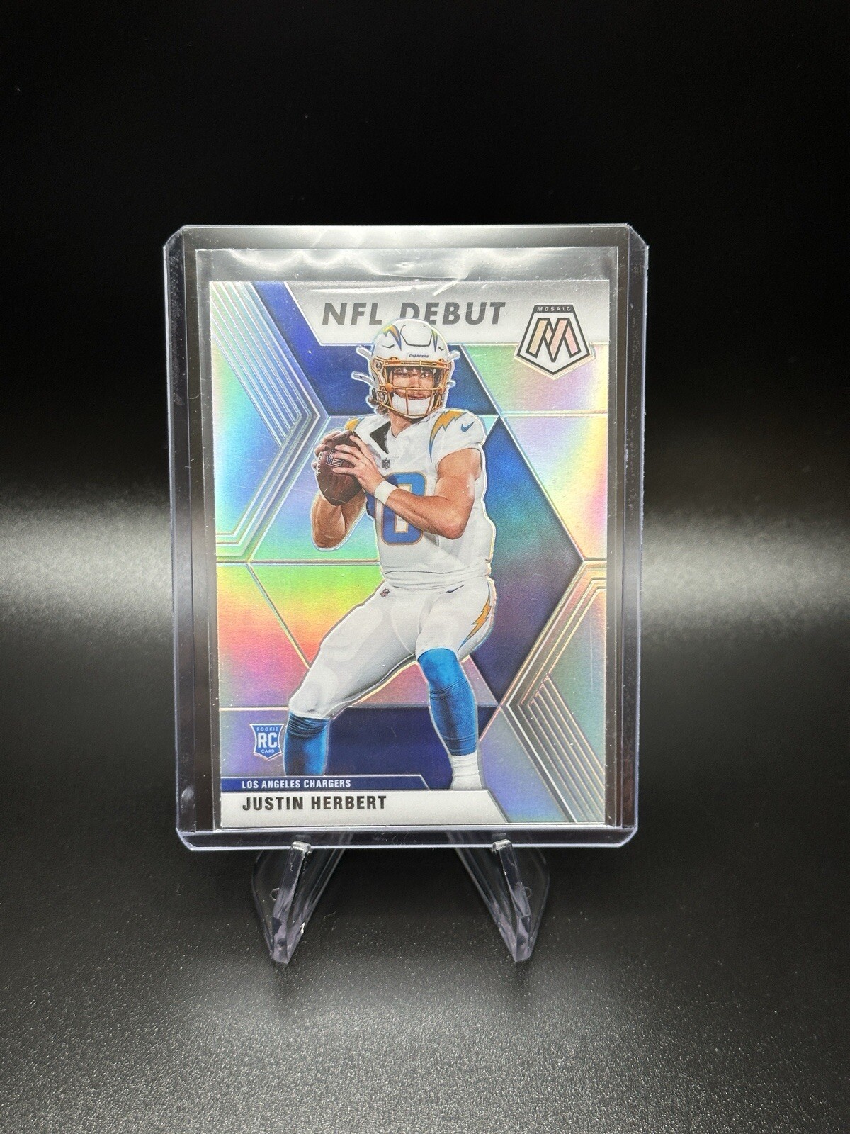 2020 Panini Mosaic - NFL Debut Silver Prizm #263 Justin Herbert (RC)