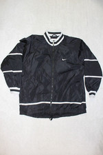 Youth/Teen Nike Full Zip Windbreaker Jacket Black White - Size XL 16-18 
