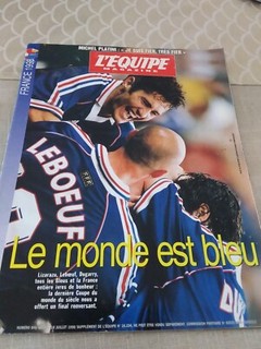 EQUIPE MAGAZINE BILAN FRANCE 98 BRÉSIL RONALDO ITALIE PAYS BAS ZIDANE PLATINI
