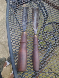 EARLY S.J. ADDIS CHISEL GOUGES 1 1/4" & 1 1/2"